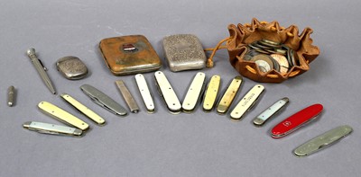 Lot 265 - Assorted Pen Knives, some printed with...