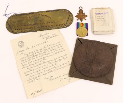 Lot 19 - A 1914-15 Star, Victory Medal and Memorial...