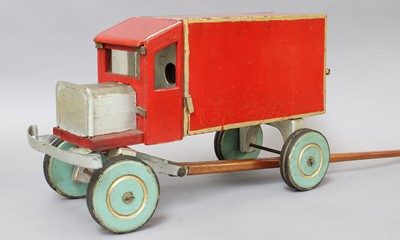 Lot 242 - Circa 1930s wooden Royal Mail van with sacks,...