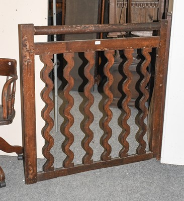 Lot 1323 - An Early 20th Century Oak Gate, the top roll...