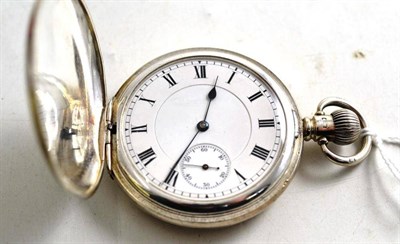 Lot 283 - A silver Waltham full hunter pocket watch