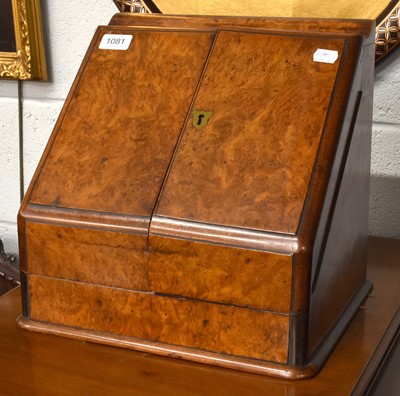 Lot 1081 - A 19th Century Burr Walnut Desktop...