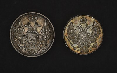 Lot 120 - 2 x Russian Empire Silver Coins, comprising:...