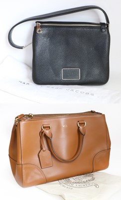 Lot 2210 - Ralph Lauren Tan Leather Hand Bag, with gilt...