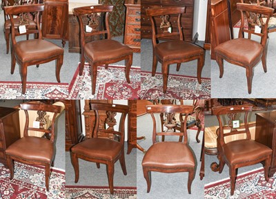 Lot 1310 - A Set of Eight Regency Style Mahogany Dining...