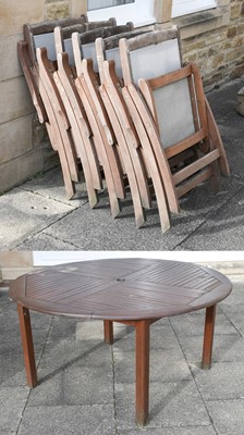 Lot 1354 - A Royalcraft Teak Circular Slatted Garden...