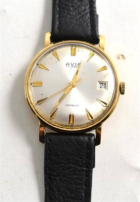 Lot 290 - A gentleman's 9ct gold seventeen jewel Swiss Avia watch