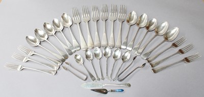 Lot 62 - A George III and Later Silver Table-Service,...