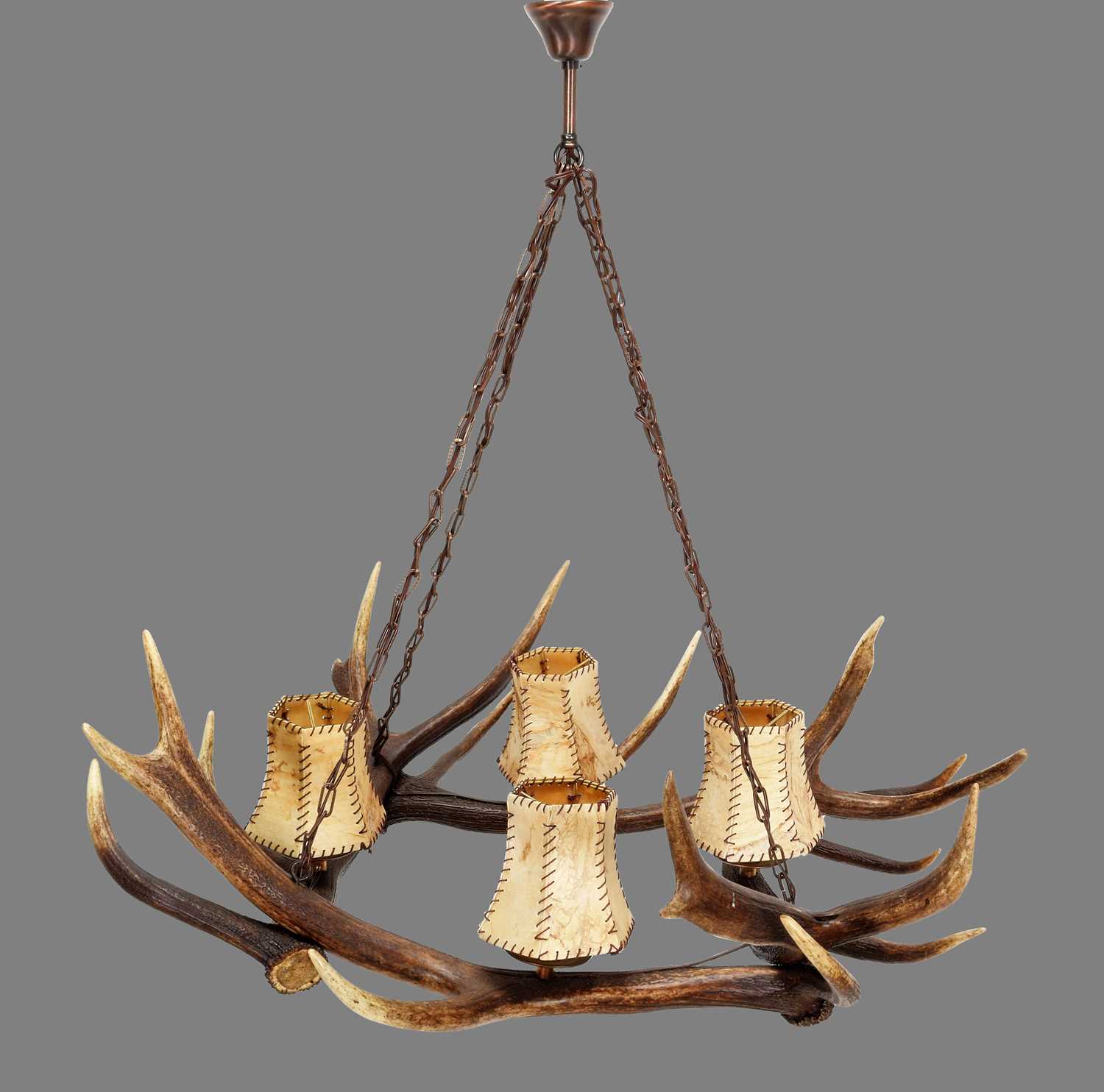 Lot 303 - Antler Furniture: A Deer Antler Mounted...