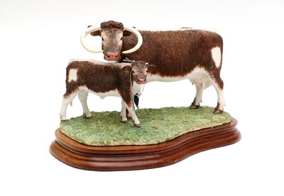 Lot 78 - Border Fine Arts 'Longhorn Cow and Calf',...