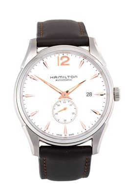 Lot 2372 - Hamilton: A Stainless Steel Automatic Calendar...