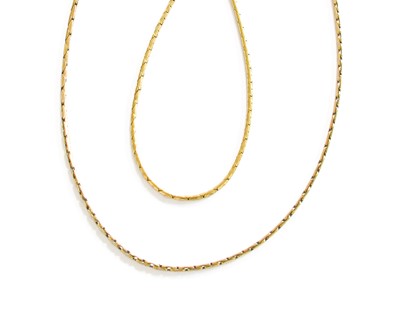 Lot 79 - A 9 Carat Gold Necklace and Matching Bracelet,...