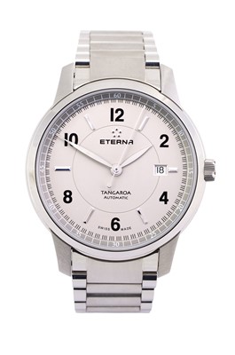 Lot 2382 - Eterna: A Stainless Steel Automatic Calendar...