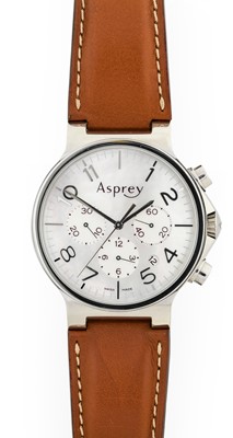 Lot 2283 - Asprey: A Stainless Steel Automatic Calendar...