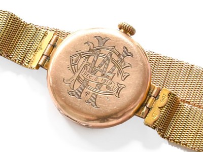 Lot 228 - A Lady's 9 Carat Gold Enamel Dial Wristwatch,...