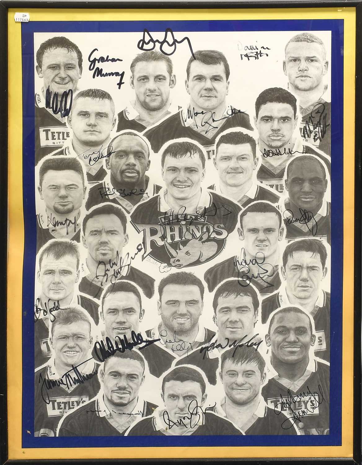 Lot 20 - Leeds Rhinos Rugby League Signed Poster