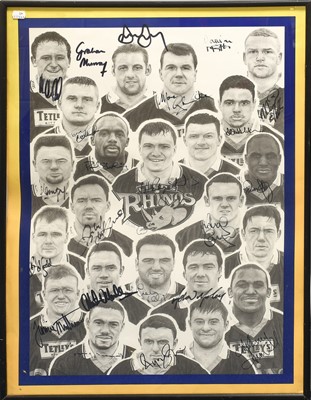 Lot 20 - Leeds Rhinos Rugby League Signed Poster