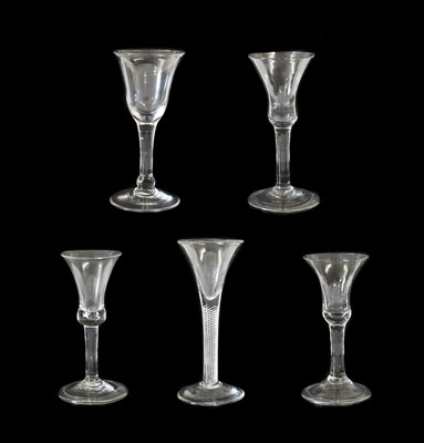 Lot 30 - A Wine Glass, circa 1740, the thistle-shaped...