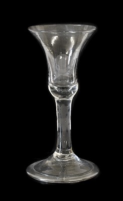 Lot 30 - A Wine Glass, circa 1740, the thistle-shaped...