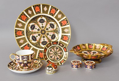Lot 147 - A Royal Crown Derby Twin-Handled Bowl, a plate,...