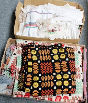 Lot 276 - Textiles: a group of five vintage woollen...