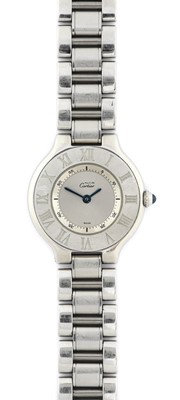 Lot 2259 - Must de Cartier: A Lady's Stainless Steel...