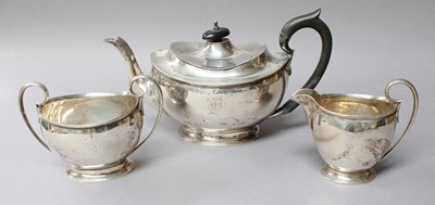 Lot 46 - A Three-Piece George V Silver Tea-Service, by...