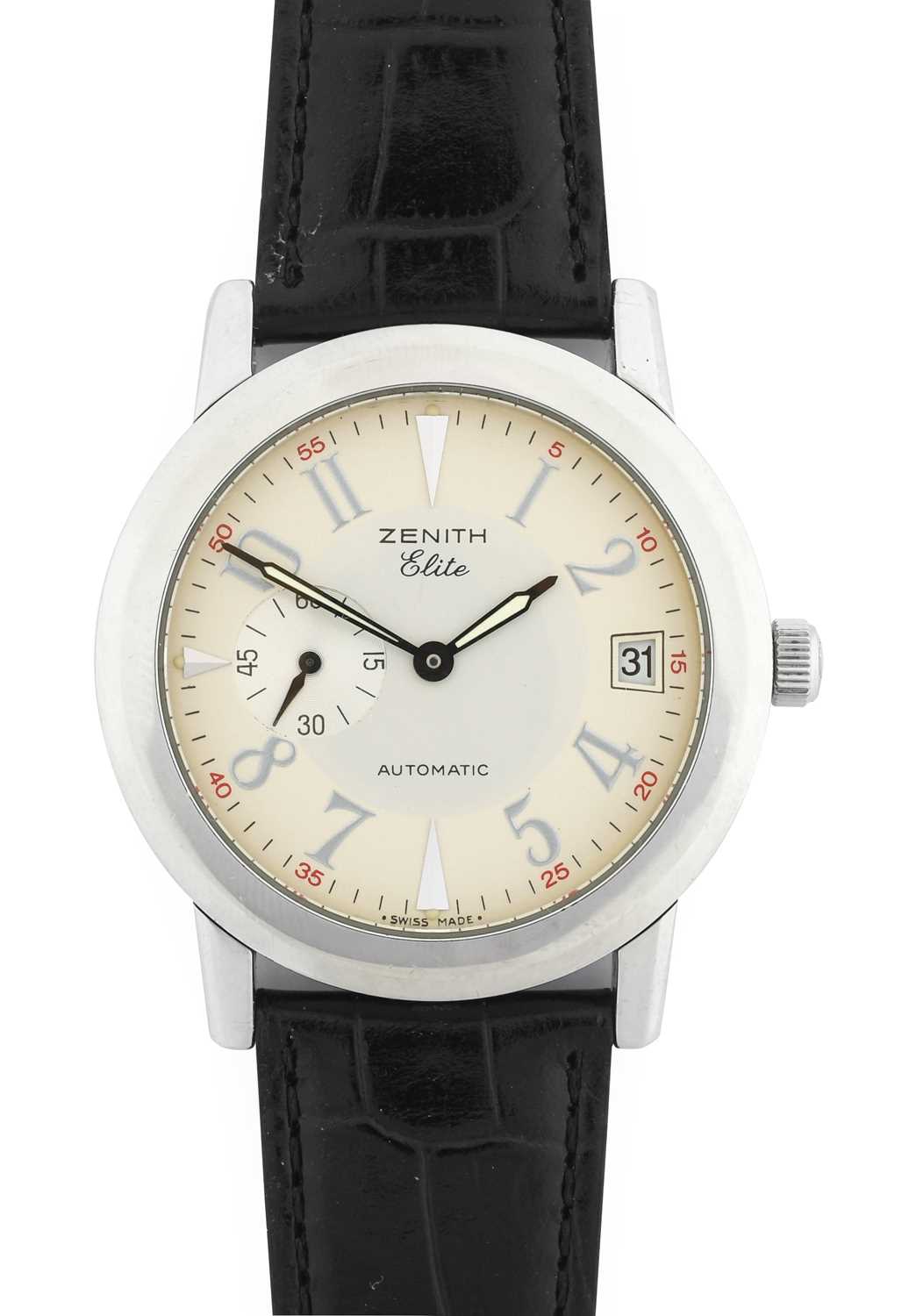 Lot 2161 - Zenith: A Stainless Steel Automatic Calendar...