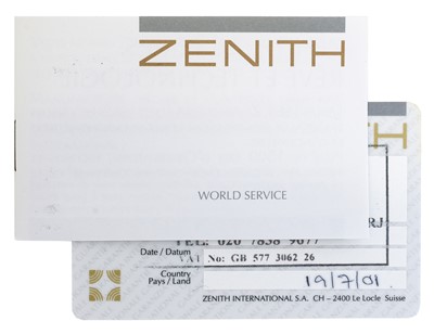 Lot 2162 - Zenith: A Stainless Steel Rectangular...