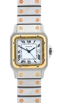Lot 2123 - Cartier: A Steel and Gold Automatic Calendar...
