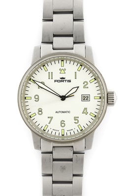 Lot 2277 - Fortis: A Stainless Steel Automatic Calendar...