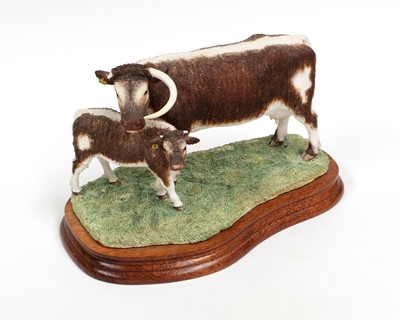 Lot 79 - Border Fine Arts 'Longhorn Cow and Calf',...