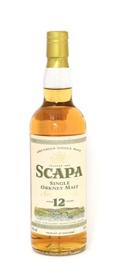 Lot 2250 - Scapa 12 Year Old Single Orkney Malt Scotch...