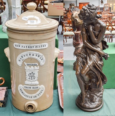 Lot 193 - A Victorian Stoneware Water Filter and A...