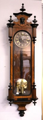 Lot 1289 - A Vienna Type Striking Wall Clock, with black...