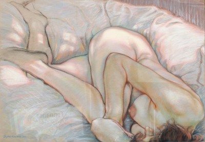 Lot 1051 - Byron Howard (b.1935) Sleeping Female Nude...