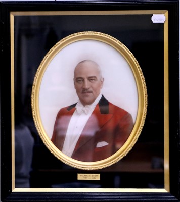Lot 211 - A Portrait of a Gentleman Painted on Opaque...