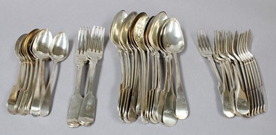 Lot 22 - A Collection of George III and Later Flatware,...