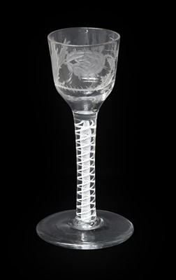 Lot 6 - A Scottish Jacobite Wine Glass, circa 1750,...