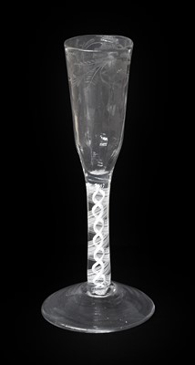 Lot 10 - A Ratafia Glass, circa 1750, the semi-fluted...