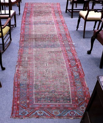 Lot 1190 - A Bakshaish Runner, the charcoal lattice field...