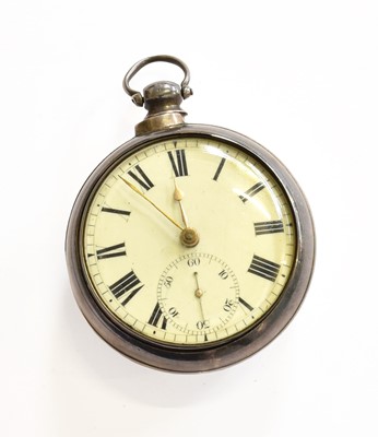 Lot 28 - A Silver Verge Pair Cased Pocket Watch