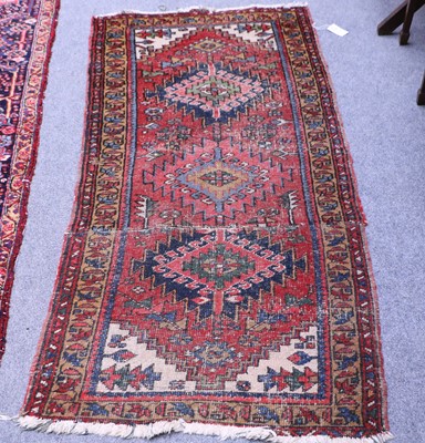 Lot 1183 - A Hamadan Rug, with a deep indigo field with...