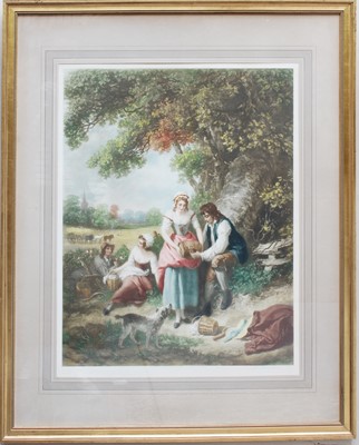 Lot 1054 - Five Victorian mezzotints