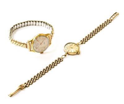 Lot 120 - A 9 Carat Gold Lady’s Wristwatch; together...
