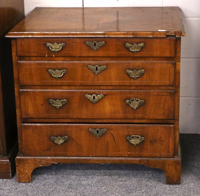 Lot 1163 - An 18th Century Walnut Chest of Drawers, 75cm...