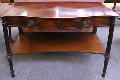 Lot 1231 - A Reproduction Inlaid Mahogany Serving Table,...