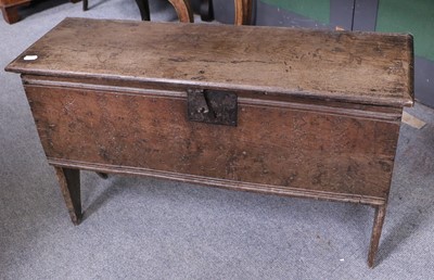 Lot 1208 - An 18th Century Oak Six Panel Kist, 93cm by...