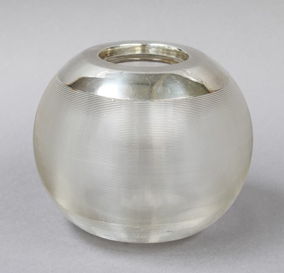 Lot 16 - A George V Silver Mounted Glass Match Ball,...