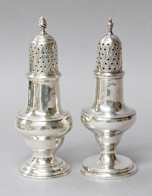 Lot 38 - Two George III Silver Pepperettes, One...